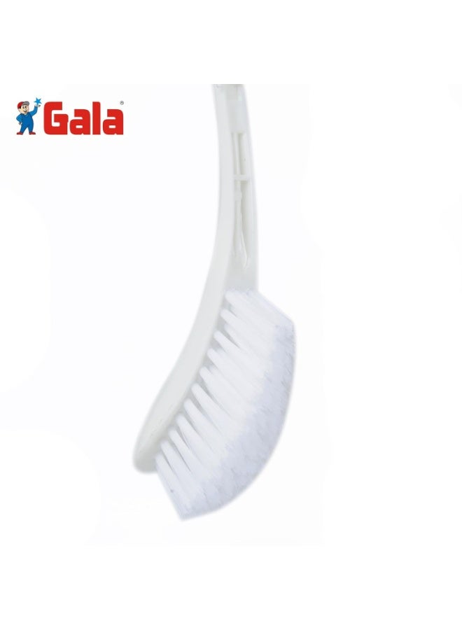 جالا Gala Toilean Toilet Brush, Toilet Brush for Western and Indian Toilet, Bathroom Brush for Toilet Cleaning White, Large, (Colour may vary) Pack of 1 - Image 2